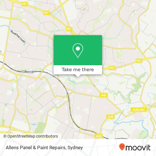 Allens Panel & Paint Repairs map