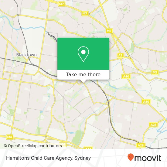 Hamiltons Child Care Agency map