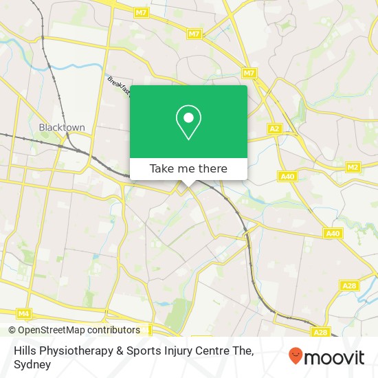 Hills Physiotherapy & Sports Injury Centre The map