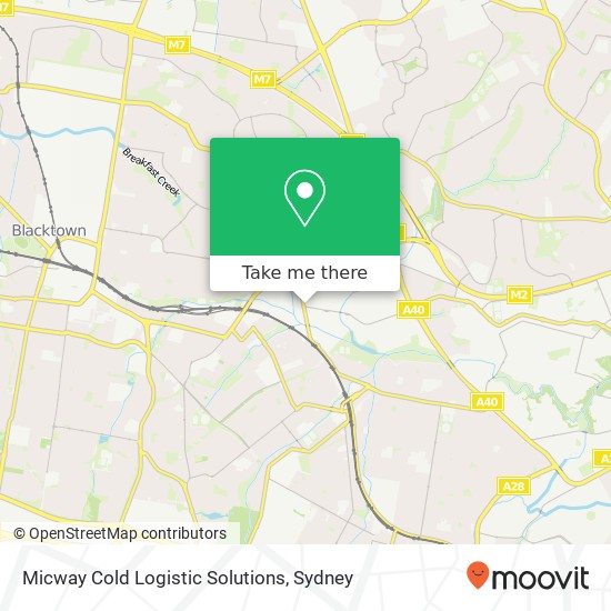 Micway Cold Logistic Solutions map