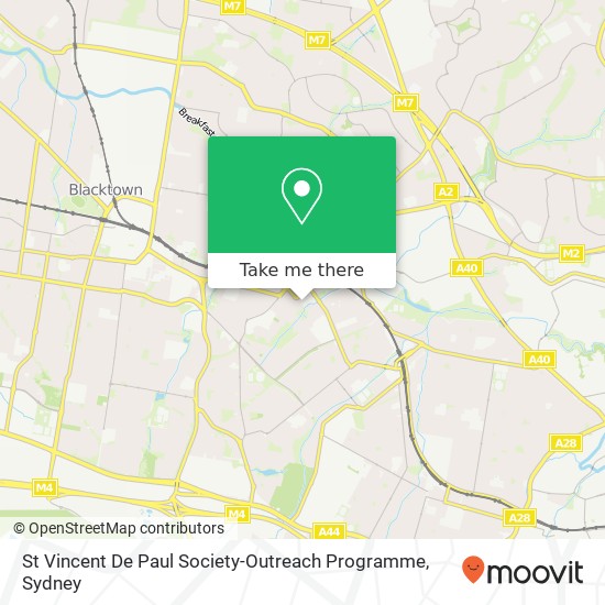 St Vincent De Paul Society-Outreach Programme map