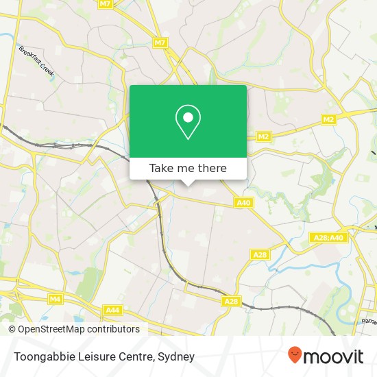 Toongabbie Leisure Centre map