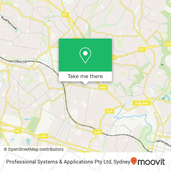 Professional Systems & Applications Pty Ltd map