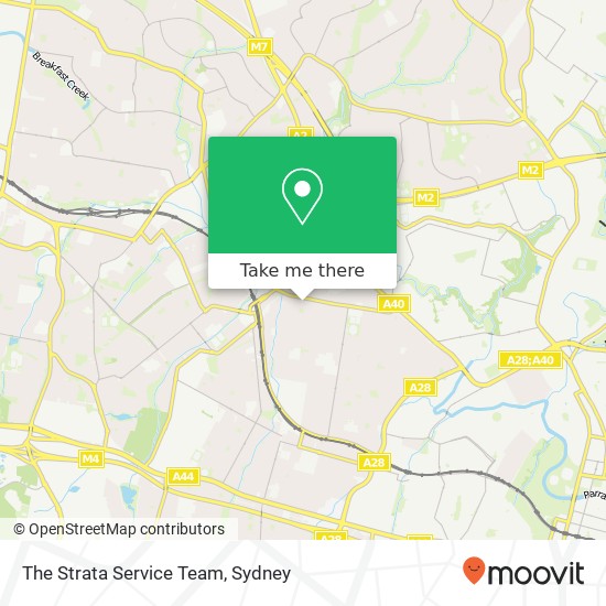 The Strata Service Team map