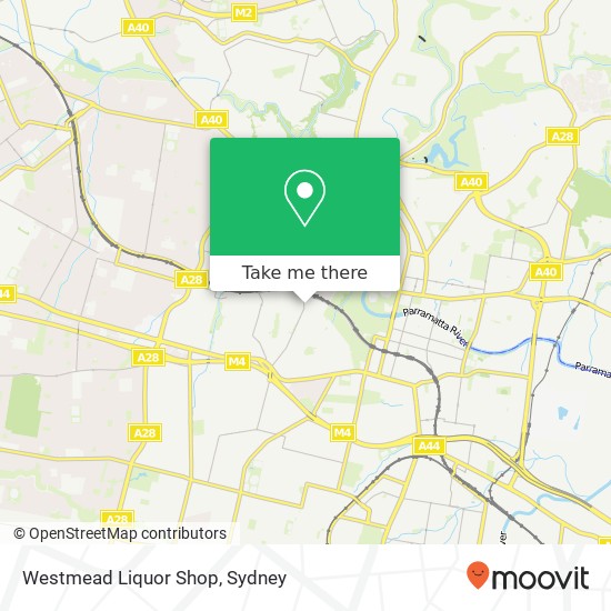 Mapa Westmead Liquor Shop