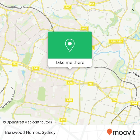 Mapa Burswood Homes