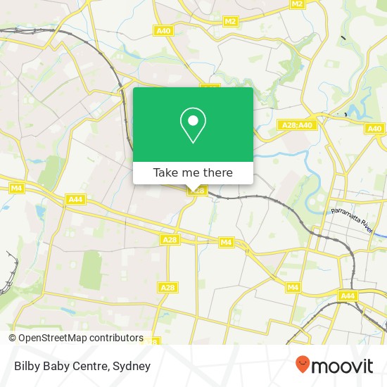 Mapa Bilby Baby Centre