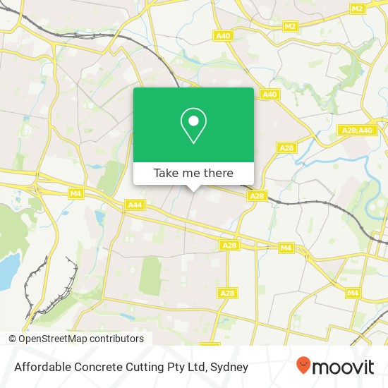 Affordable Concrete Cutting Pty Ltd map