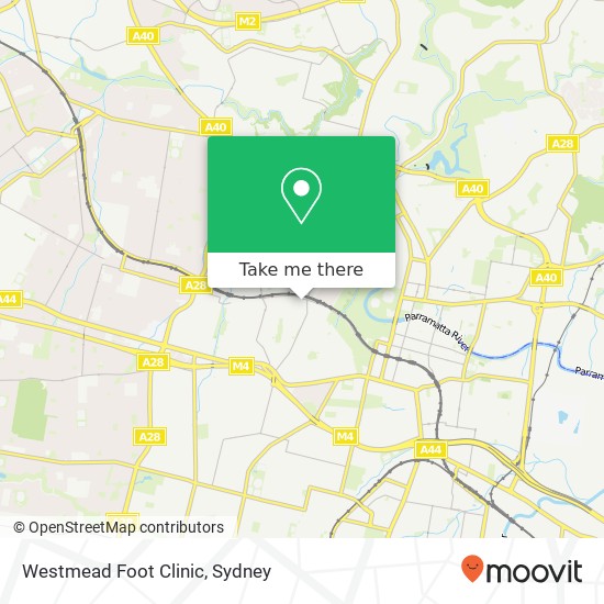 Westmead Foot Clinic map