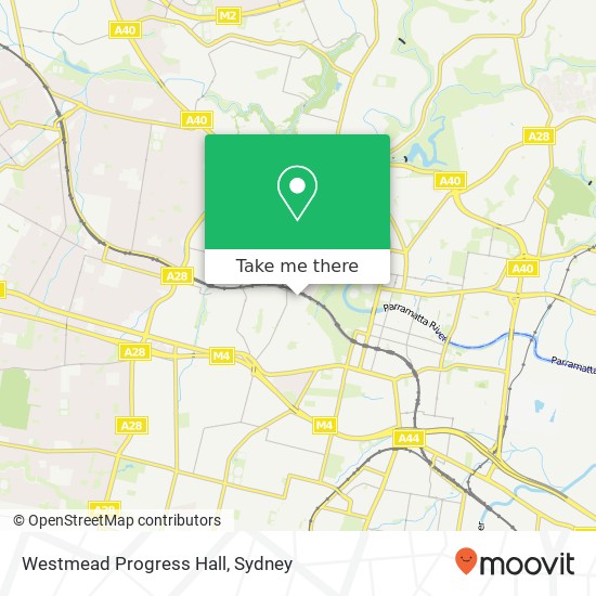 Westmead Progress Hall map