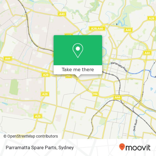 Mapa Parramatta Spare Parts