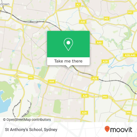 St Anthony's School map