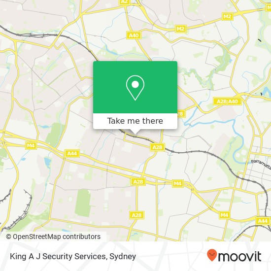 King A J Security Services map