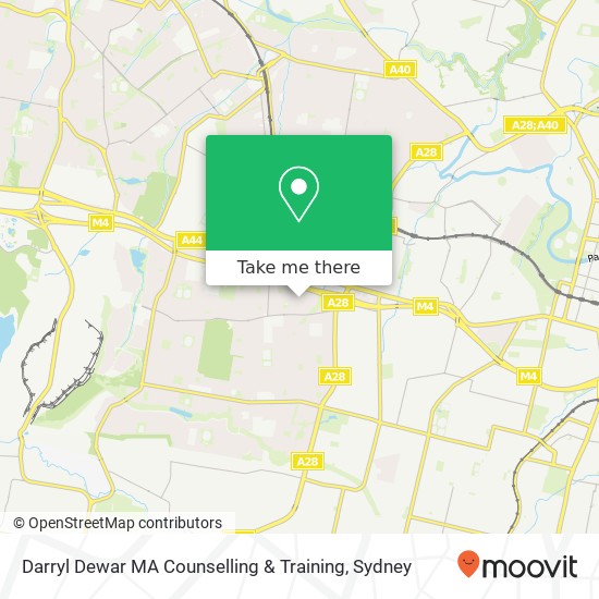 Darryl Dewar MA Counselling & Training map