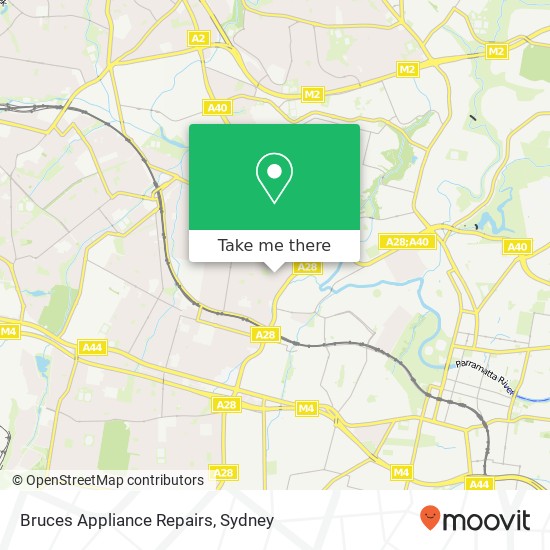 Bruces Appliance Repairs map