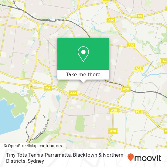 Tiny Tots Tennis-Parramatta, Blacktown & Northern Districts map