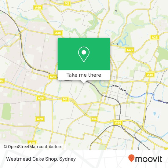 Mapa Westmead Cake Shop