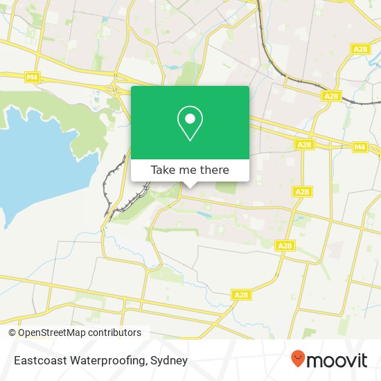 Eastcoast Waterproofing map