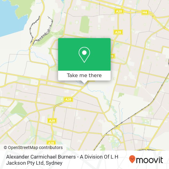 Alexander Carmichael Burners - A Division Of L H Jackson Pty Ltd map