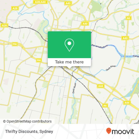 Thrifty Discounts map