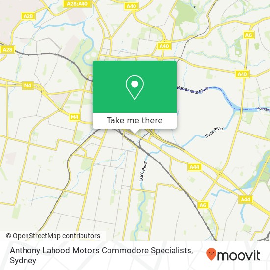 Anthony Lahood Motors Commodore Specialists map