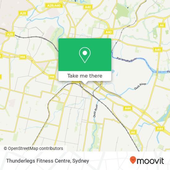 Mapa Thunderlegs Fitness Centre