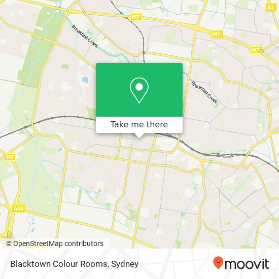 Mapa Blacktown Colour Rooms