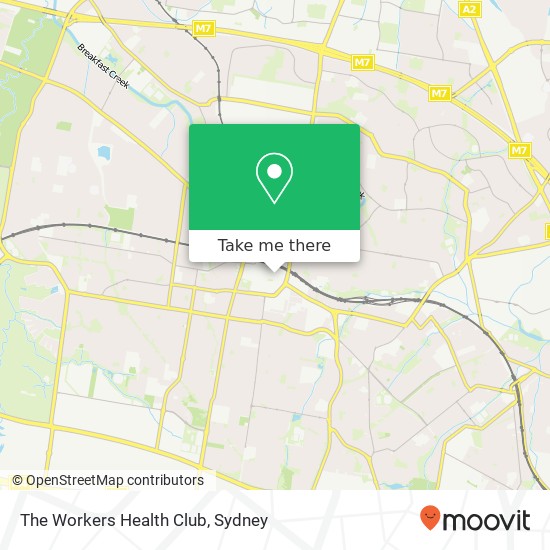 The Workers Health Club map