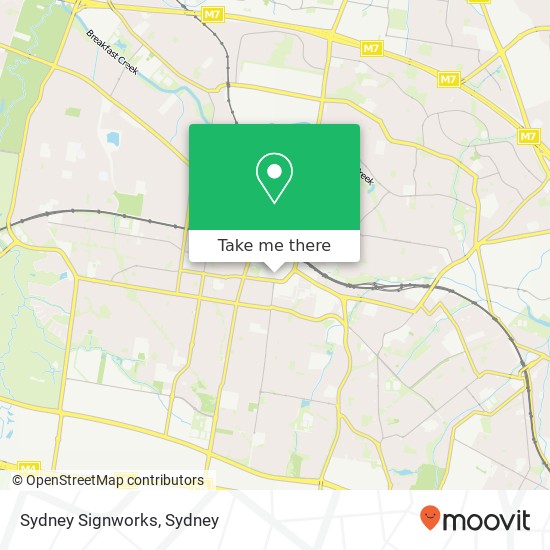 Mapa Sydney Signworks