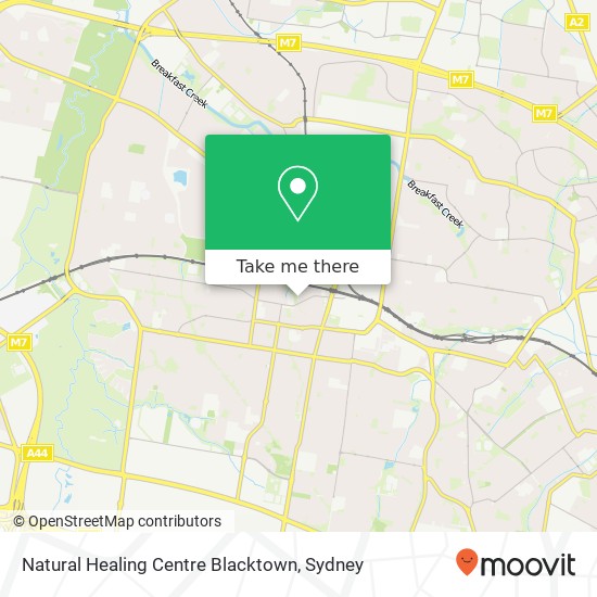 Natural Healing Centre Blacktown map