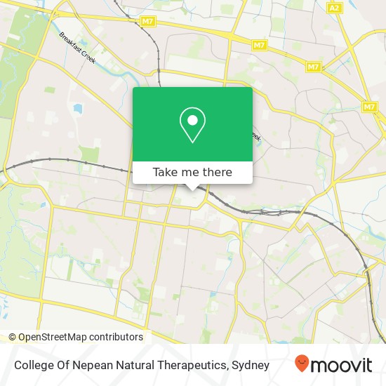 College Of Nepean Natural Therapeutics map