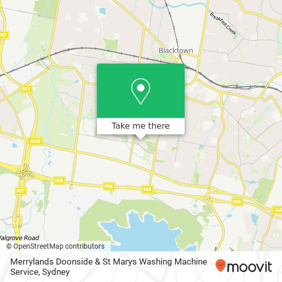 Merrylands Doonside & St Marys Washing Machine Service map