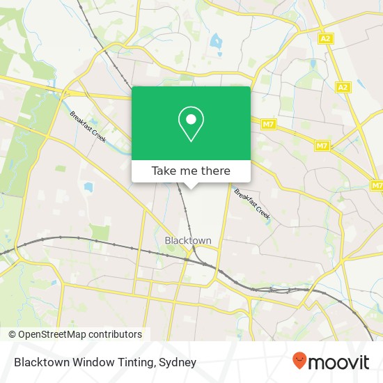 Blacktown Window Tinting map