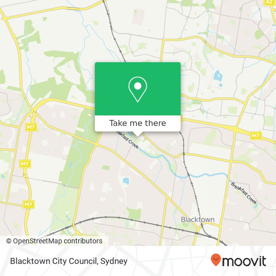 Mapa Blacktown City Council