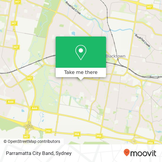 Parramatta City Band map