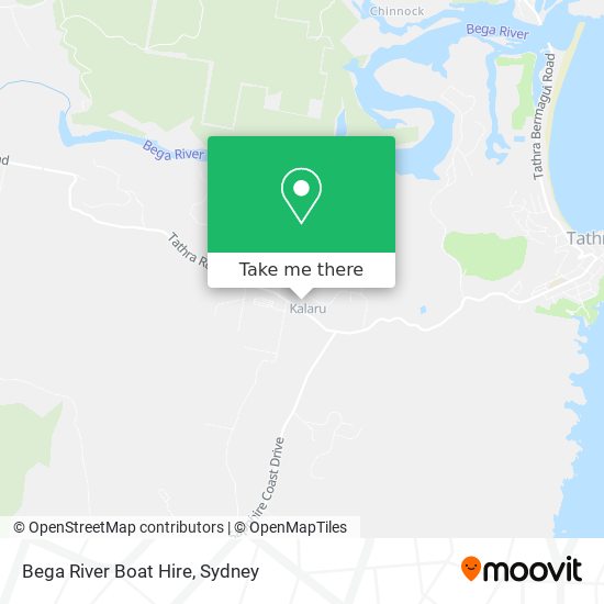 Bega River Boat Hire map