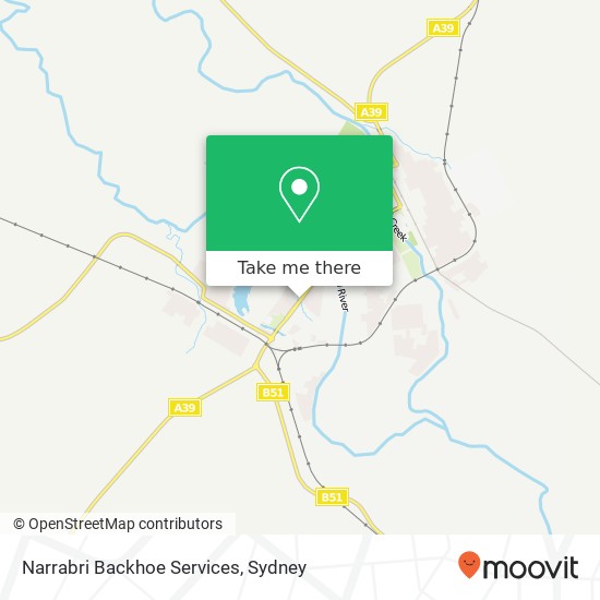 Mapa Narrabri Backhoe Services