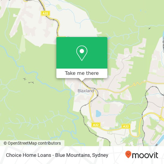 Mapa Choice Home Loans - Blue Mountains