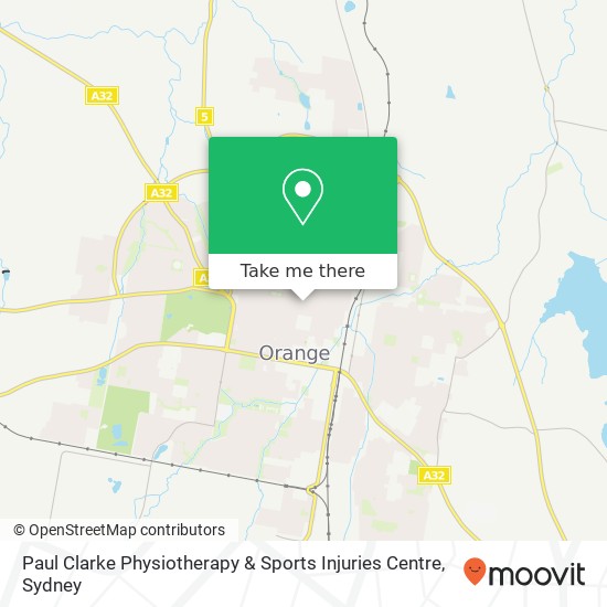 Mapa Paul Clarke Physiotherapy & Sports Injuries Centre