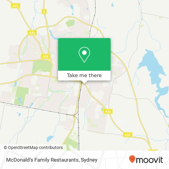 Mapa McDonald's Family Restaurants