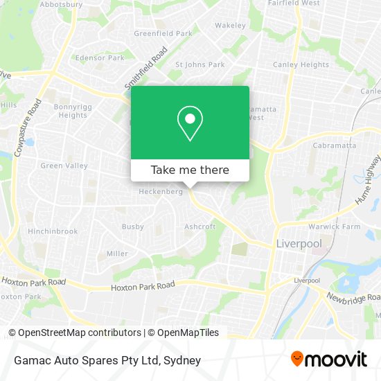 Gamac Auto Spares Pty Ltd map