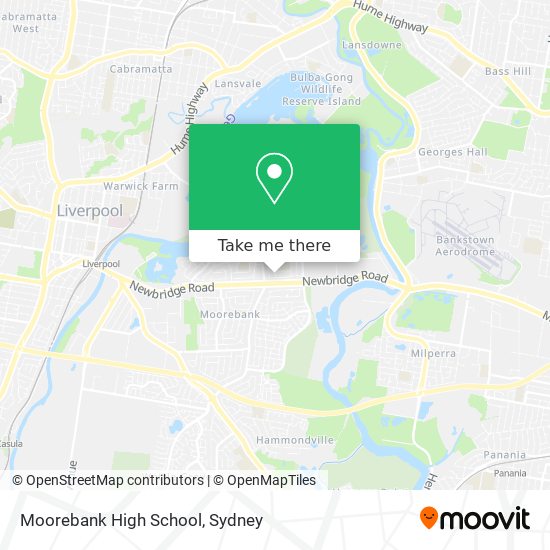 Mapa Moorebank High School