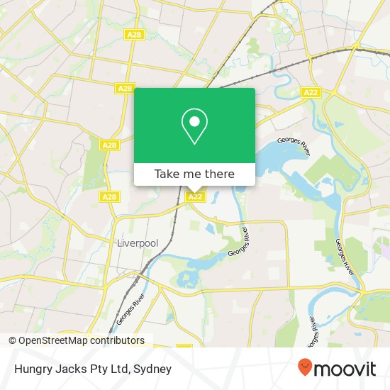 Mapa Hungry Jacks Pty Ltd