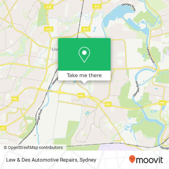 Mapa Lew & Des Automotive Repairs