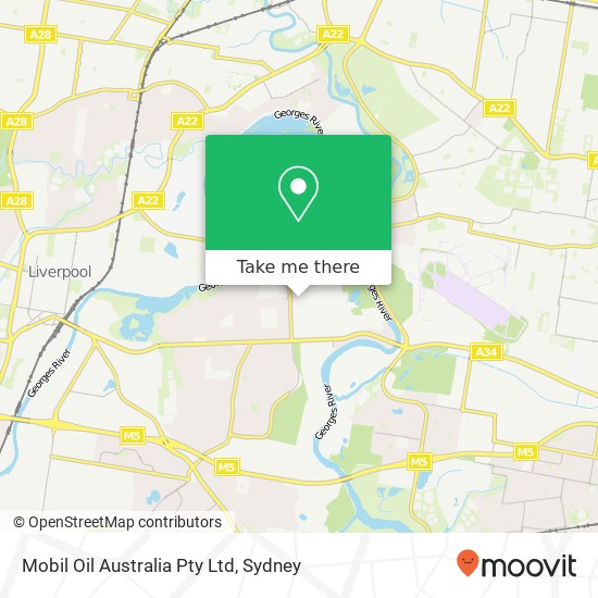 Mapa Mobil Oil Australia Pty Ltd