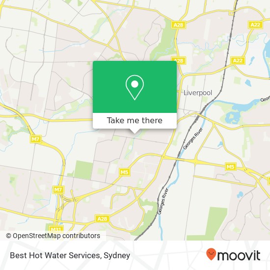 Mapa Best Hot Water Services
