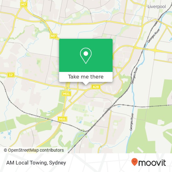 AM Local Towing map