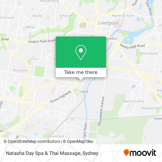 Mapa Natasha Day Spa & Thai Massage