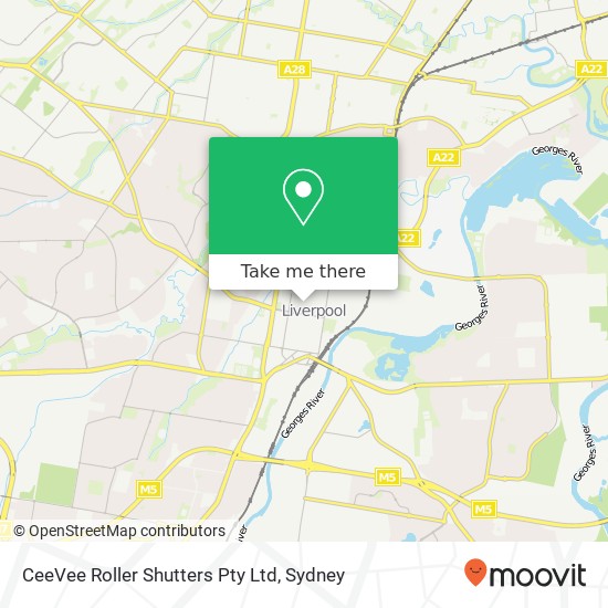 Mapa CeeVee Roller Shutters Pty Ltd