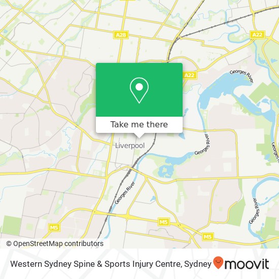 Mapa Western Sydney Spine & Sports Injury Centre